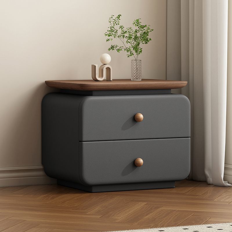 Compact padded nightstand for apartment bedrooms and guest rooms